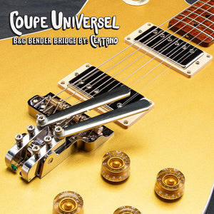 certano t-bender coupe universel installed on guitar top angled view