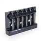Badass HT1 guitar bridge angled right view black finish