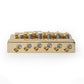 Badass HT1 guitar bridge back flat view gold finish