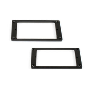 two black plastic pickup rectangular rings