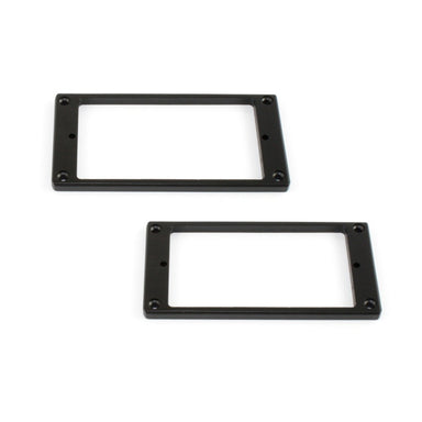 two black plastic pickup rectangular rings 
