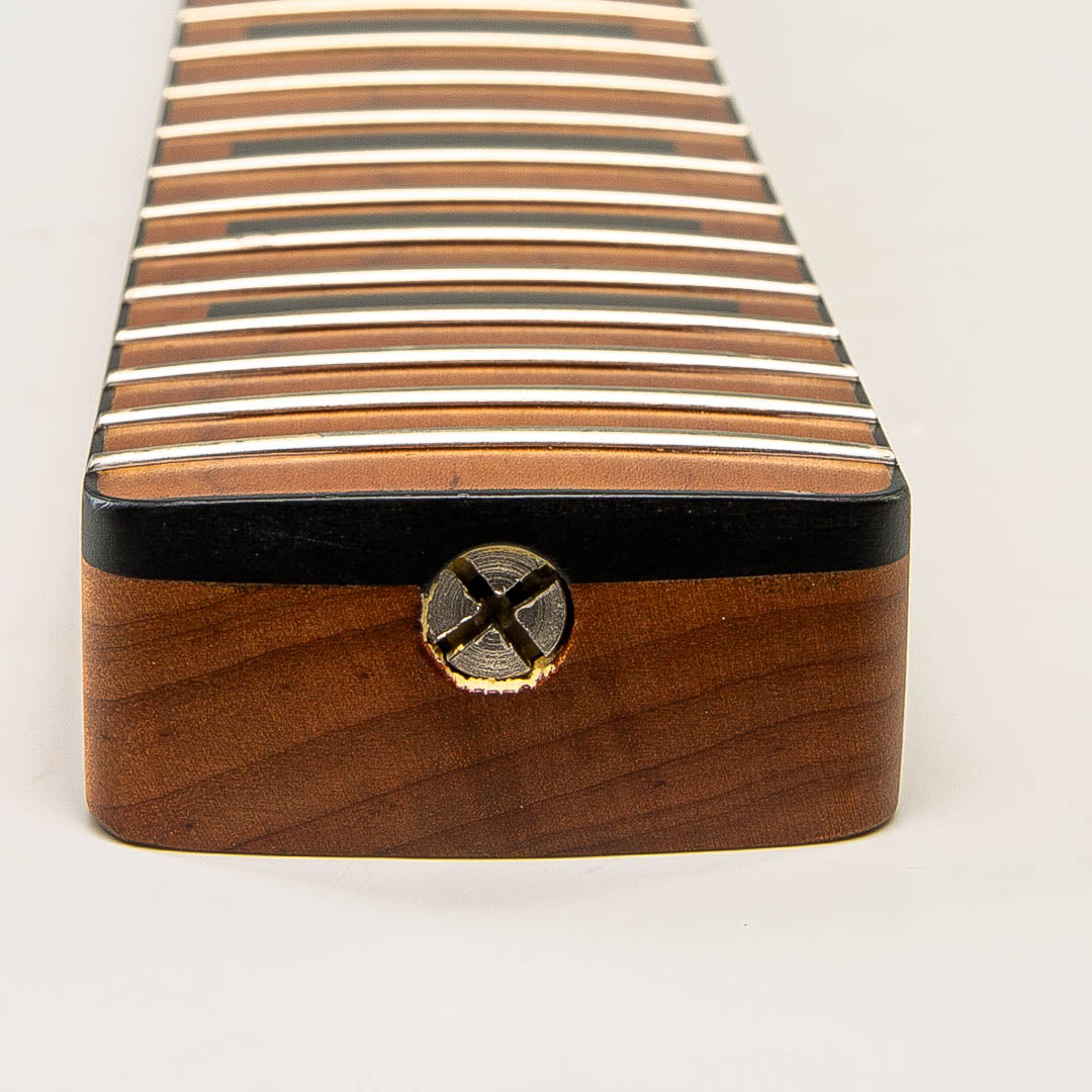 roasted maple jaguar neck heel view