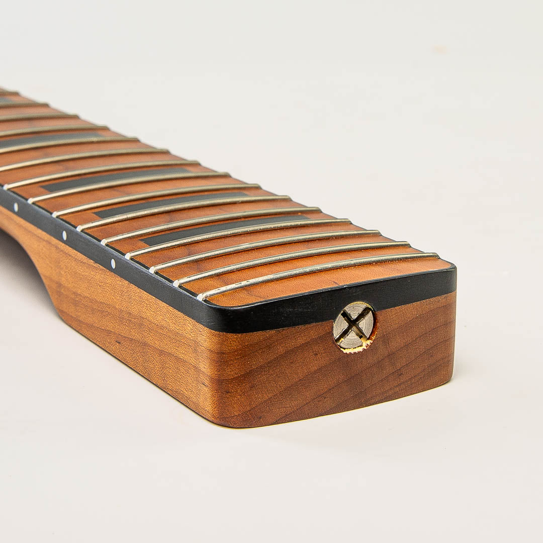 roasted maple jaguar neck angled heel view