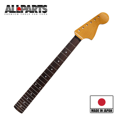 Allparts Licensed by Fender® Bound Replacement Neck for Jaguar®  - Front with Branding