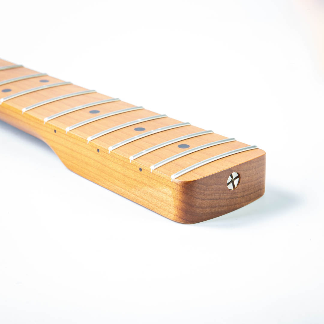 ap select jazz bass replacement neck angled heel view