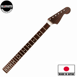 ap select rosewood jazzmaster neck diagonal view with stickers