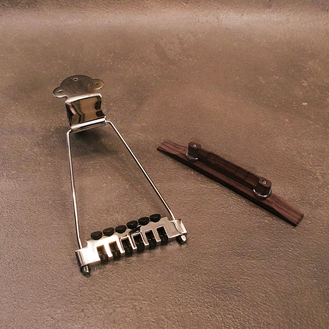 badass ftt tailpiece nickel with rosewood bridge
