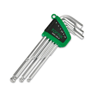 TOPTUL Ball End Long Hex Wrench Set, Metric