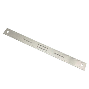 string spacing ruler front view