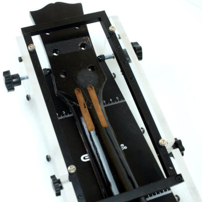 spline jig with guitar neck top view