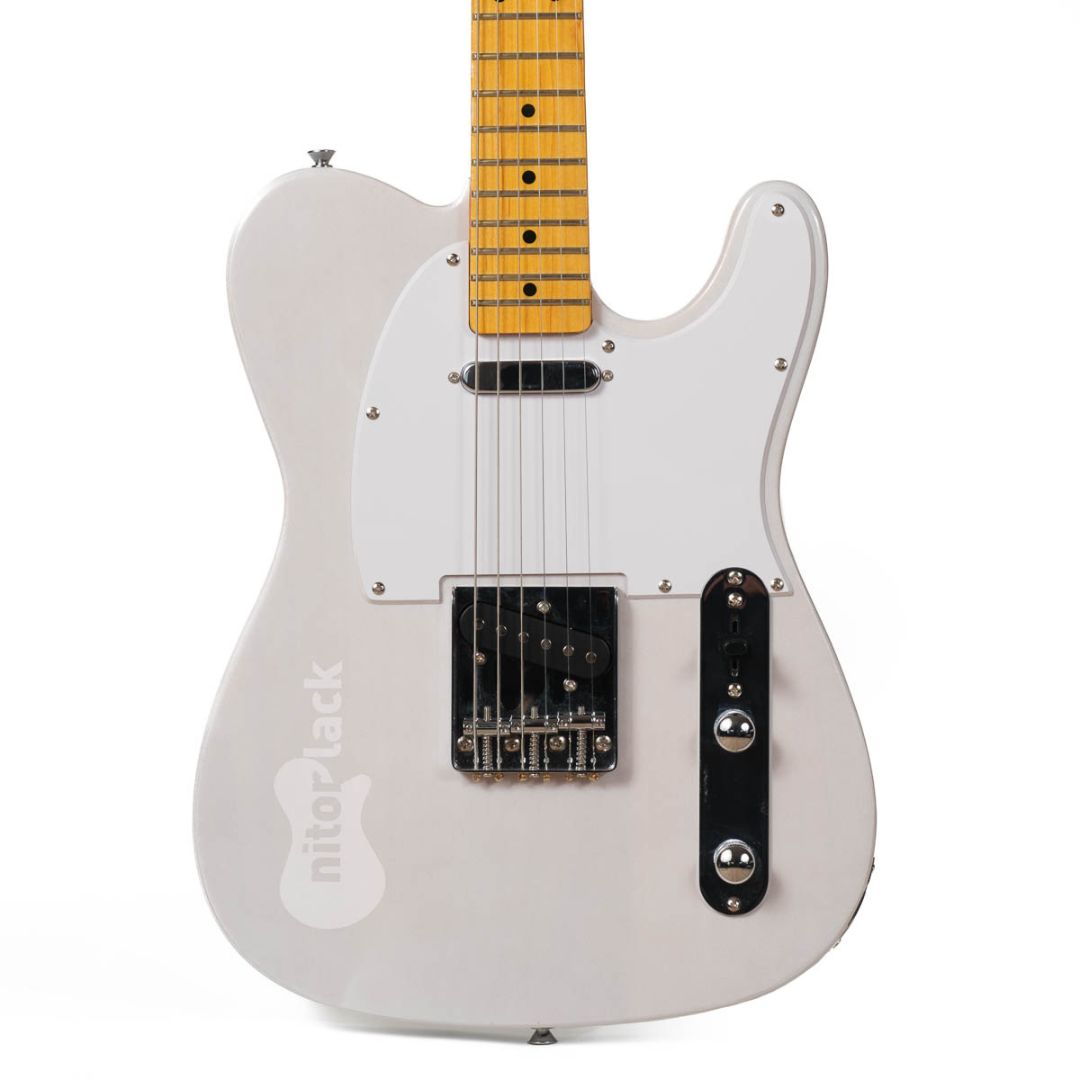 white blonde guitar body front view