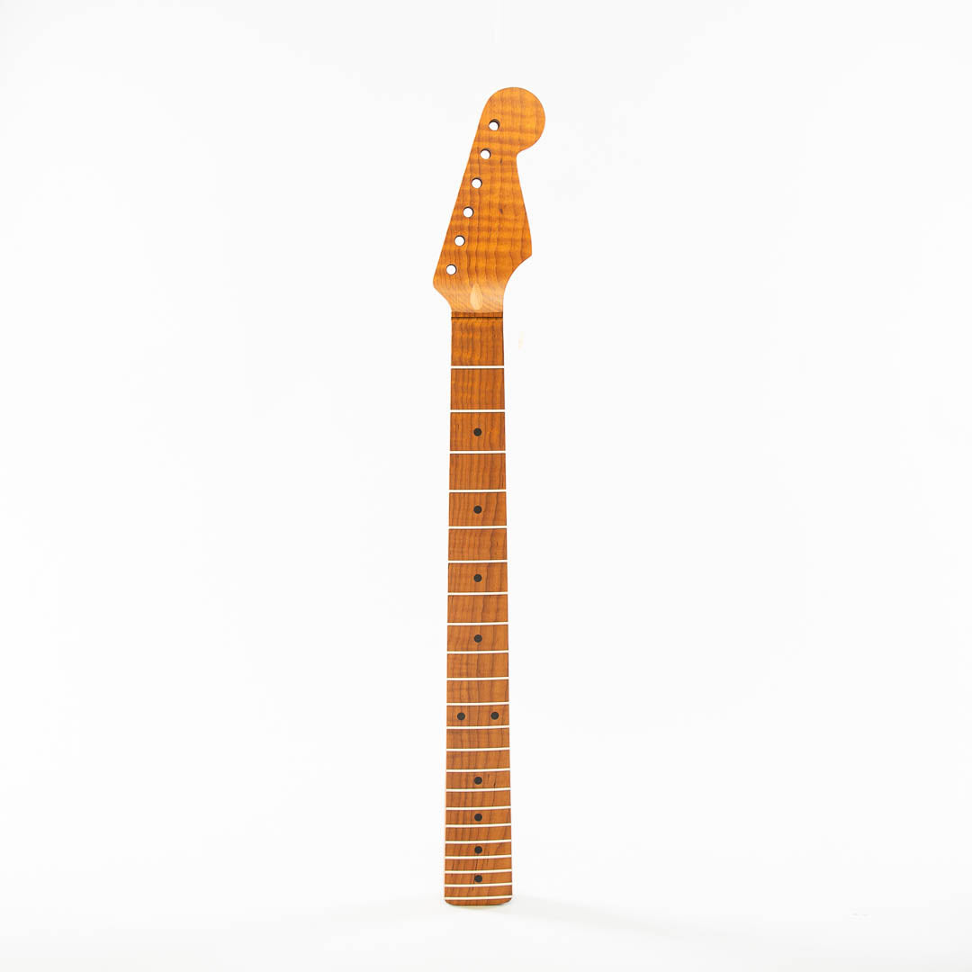 今週末までAllParts Neck Stratocaster Type Allparts Select AAA+ Roasted Flame Maple Replacement Strat Neck