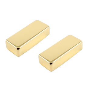 Allparts Mini Humbucking Pickup Cover Set No Holes (2 pcs)- Gold
