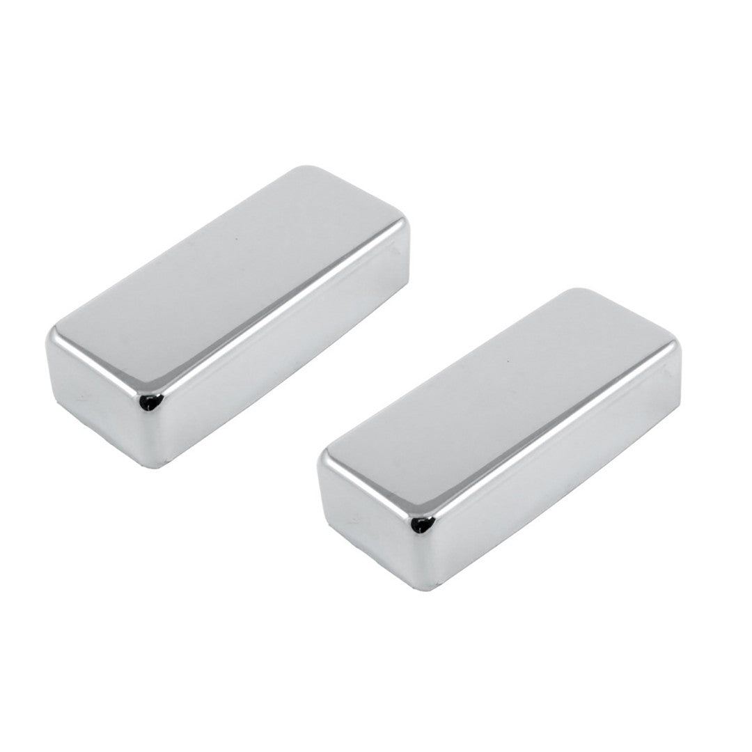 Chrome Mini Humbucking Pickup Cover Set No Holes