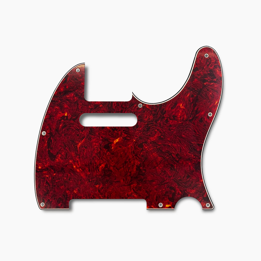 Red Tortoise 8-hole Pickguard for Telecaster