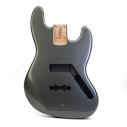PRiMO Replacement Jazz Bass Body - Meteor Grey - Front