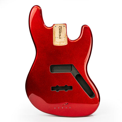 PRiMO Replacement Jazz Bass Body - Red Sparkle - Front