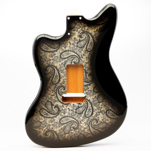 primo black paisley jazzmaster body back view