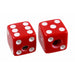 2 red dice knobs