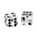 2 clear dice knobs