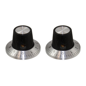 Allparts Radio Knobs, Black and Silver 1-3/32" (2 pcs)