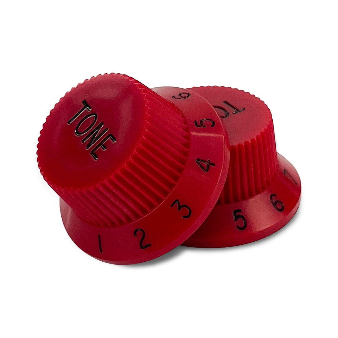 red Carbon 50 Nylon調整可能パドル（写真右） Strat Knobs
