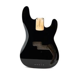 PRiMO Replacement Precision Bass Body - Black Onyx w/ White Binding - Front