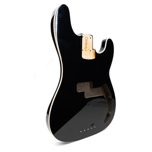 PRiMO Replacement Precision Bass Body - Black Onyx w/ White Binding - Right
