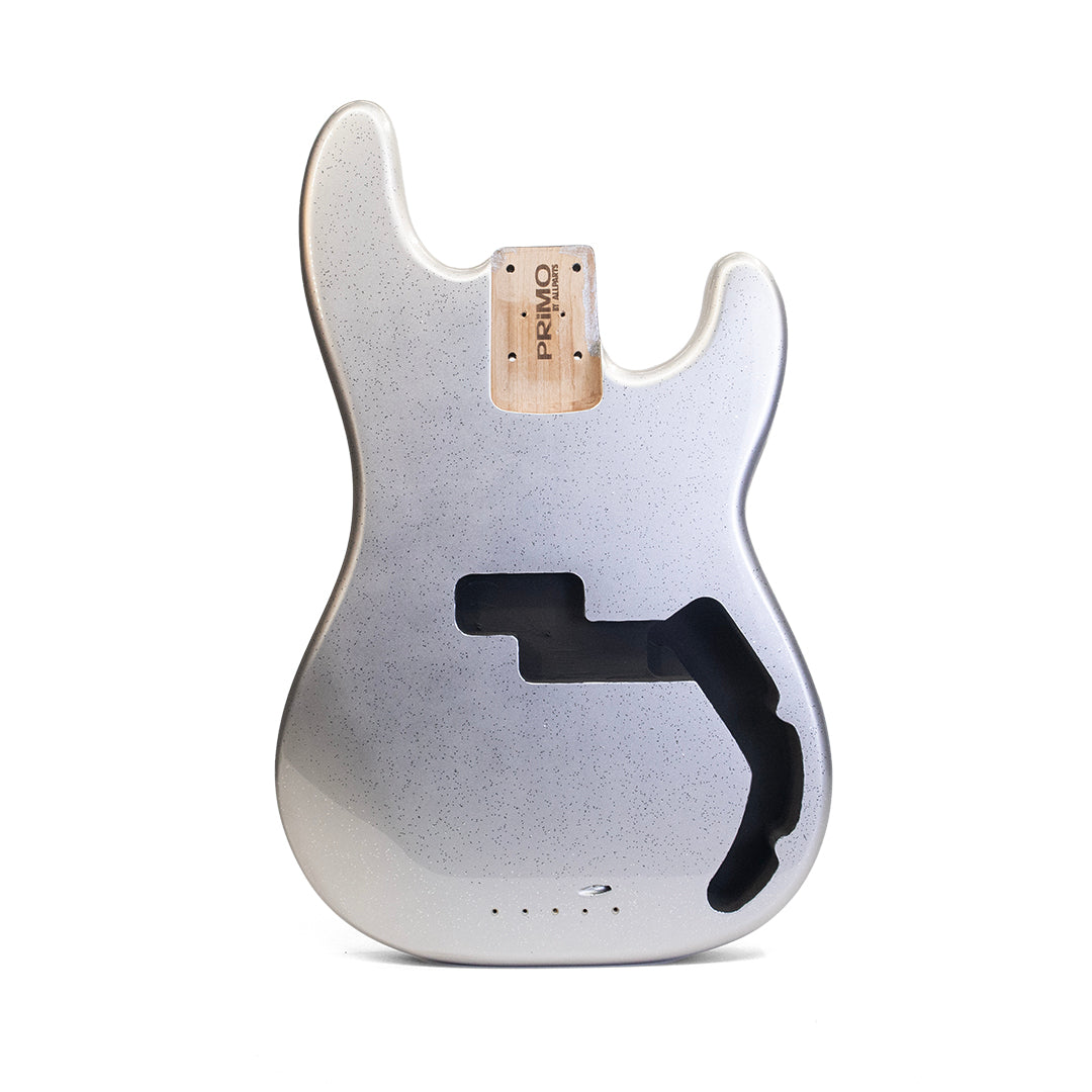 PRiMO Replacement Precision Bass Body - Silver Sparkle - Front