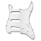 primo pickguard for strat front view 3-ply white