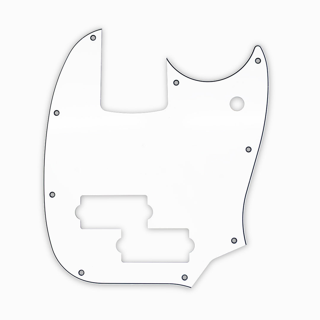 PRiMO Mustang Bass P-J Pickguard - White