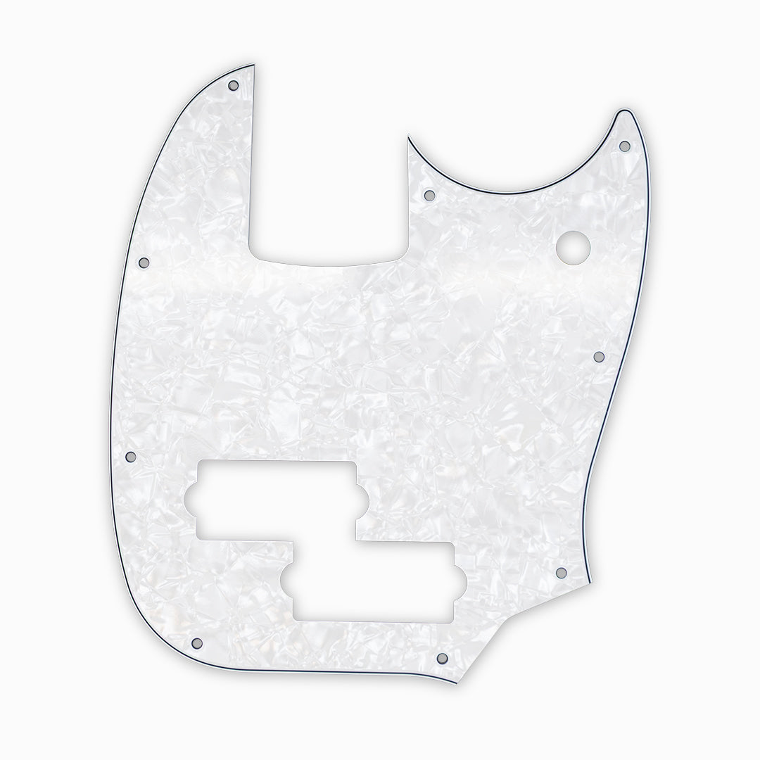 PRiMO Mustang Bass P-J Pickguard - White Pearloid
