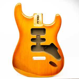 primo vintage burst strat body front view