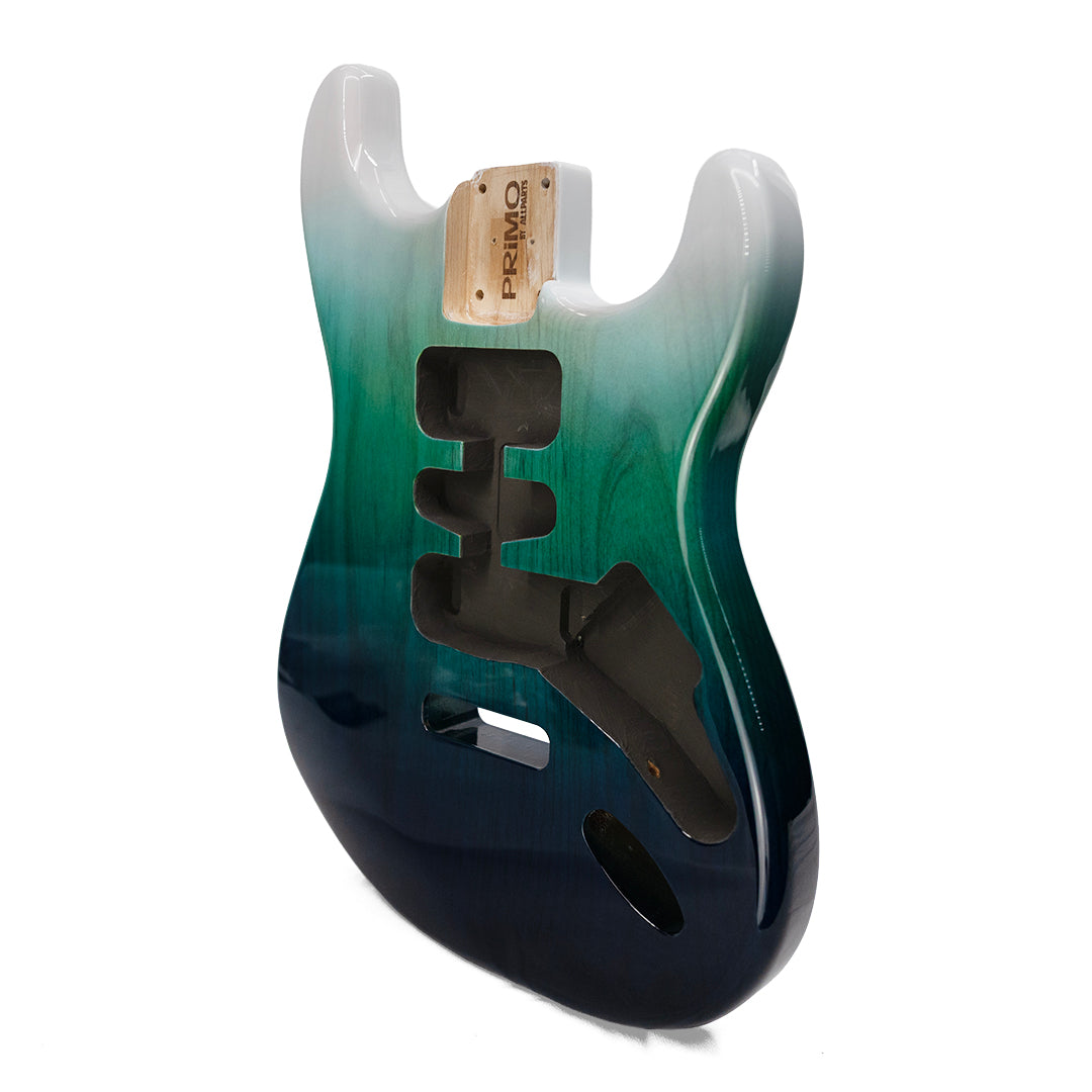 Glacial Waters PRiMO Replacement Strat Body Left Angled