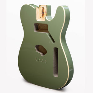 primo burnt sage tele body with cream binding front angled view