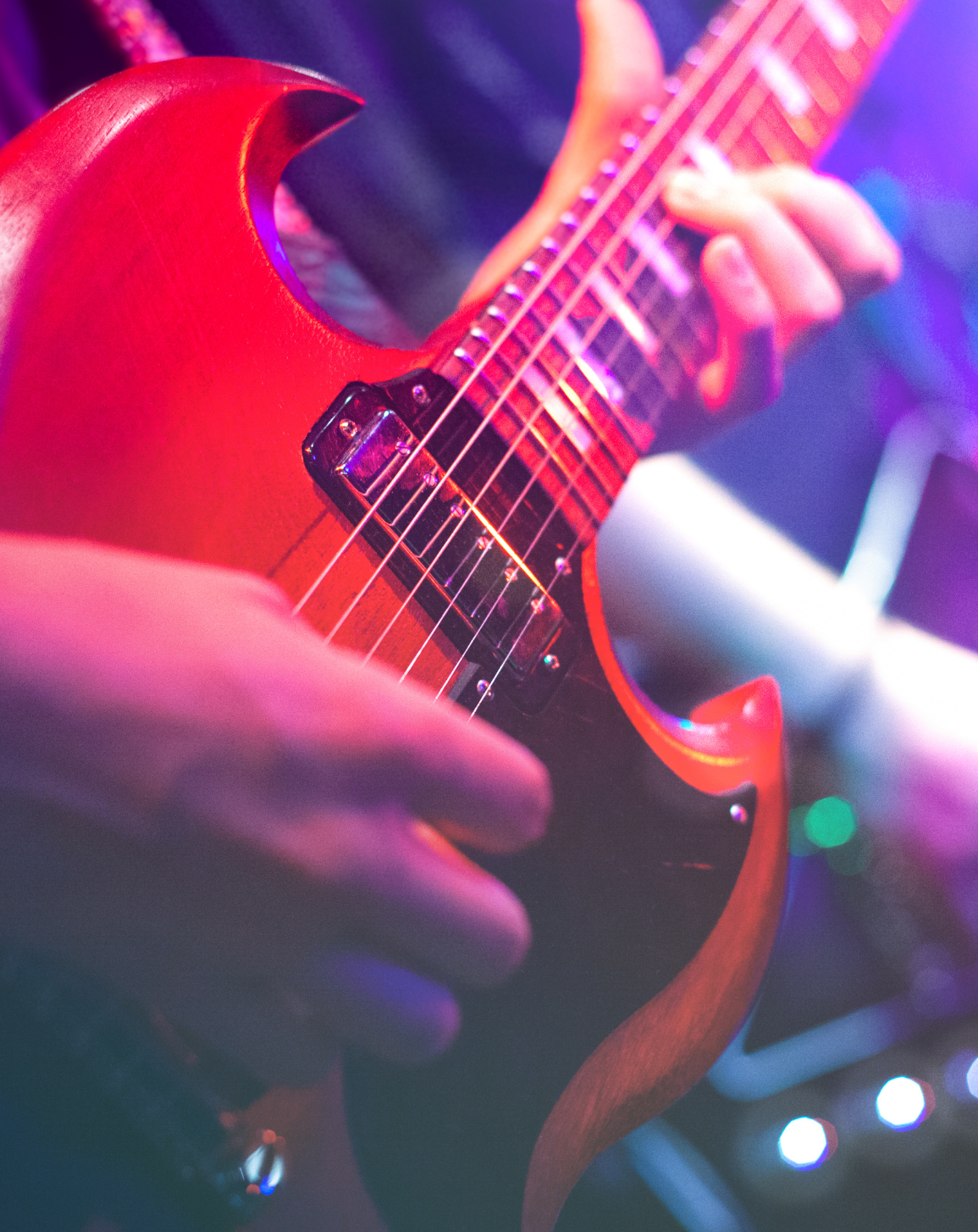 red electric guitar