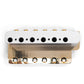 goldo strat trem with steel block underside view gold