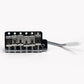 goldo strat trem with steel block top view with arm chrome