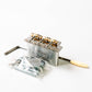 halon strat trem with tele-type saddles back angled view with hardware, chrome