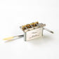 halon strat trem with tele-type saddles rear angled view, chrome 