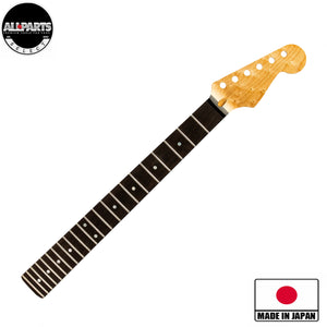 ap select birds eye maple strat neck front angled view with badges