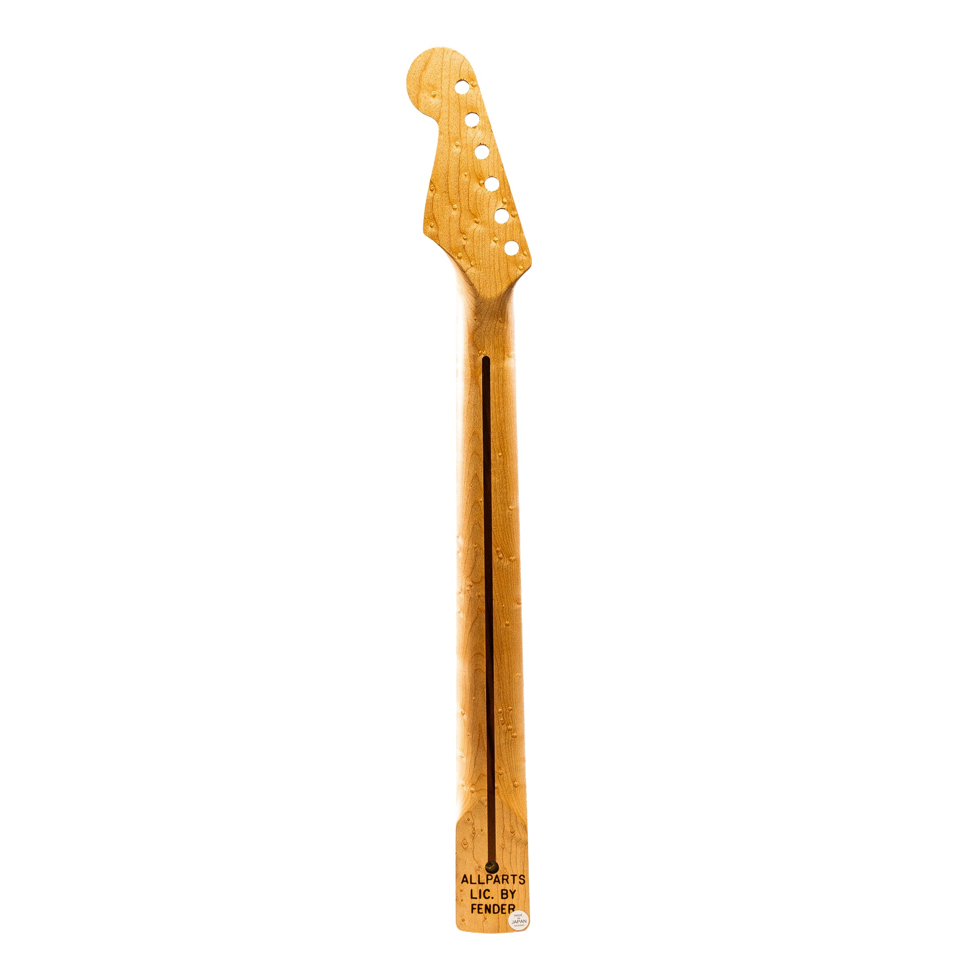 ap select birds eye maple strat neck back view