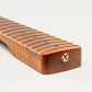 roasted flame maple strat neck angled heel view