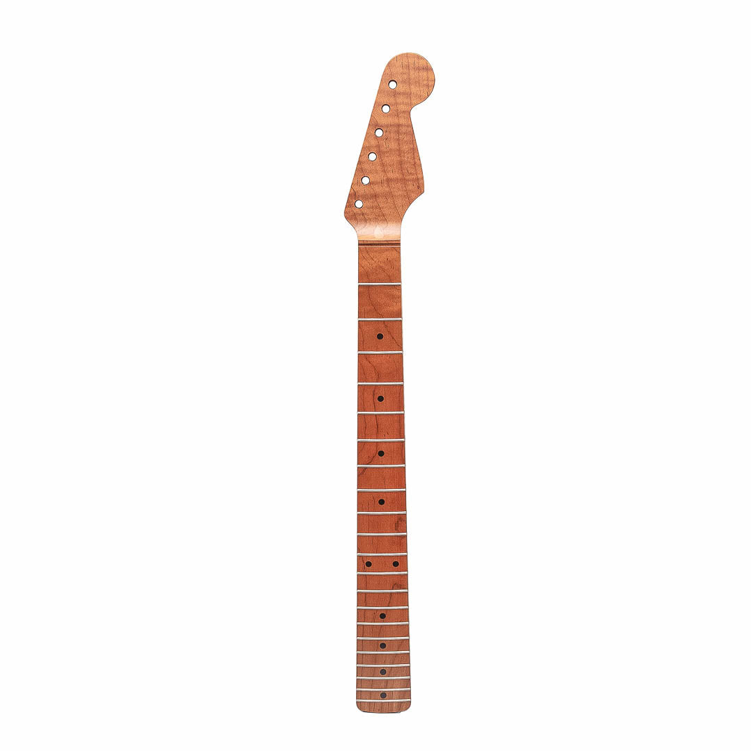 roasted maple strat neck front view