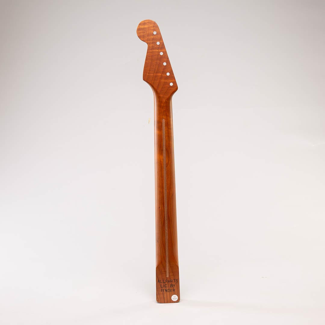 roasted maple strat neck back view