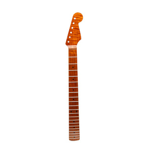 roast flame strat neck front view