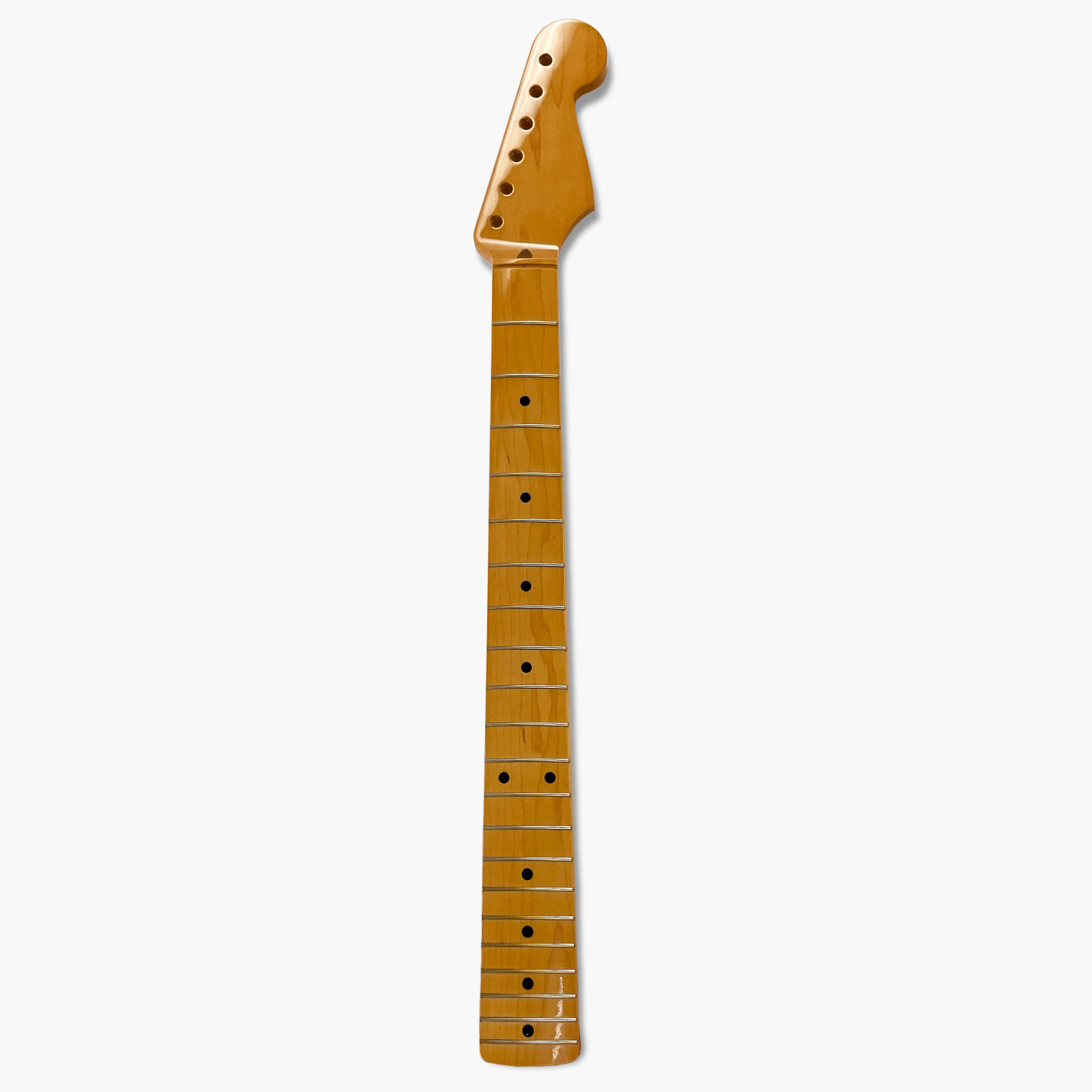 strat neck nitro maple front view