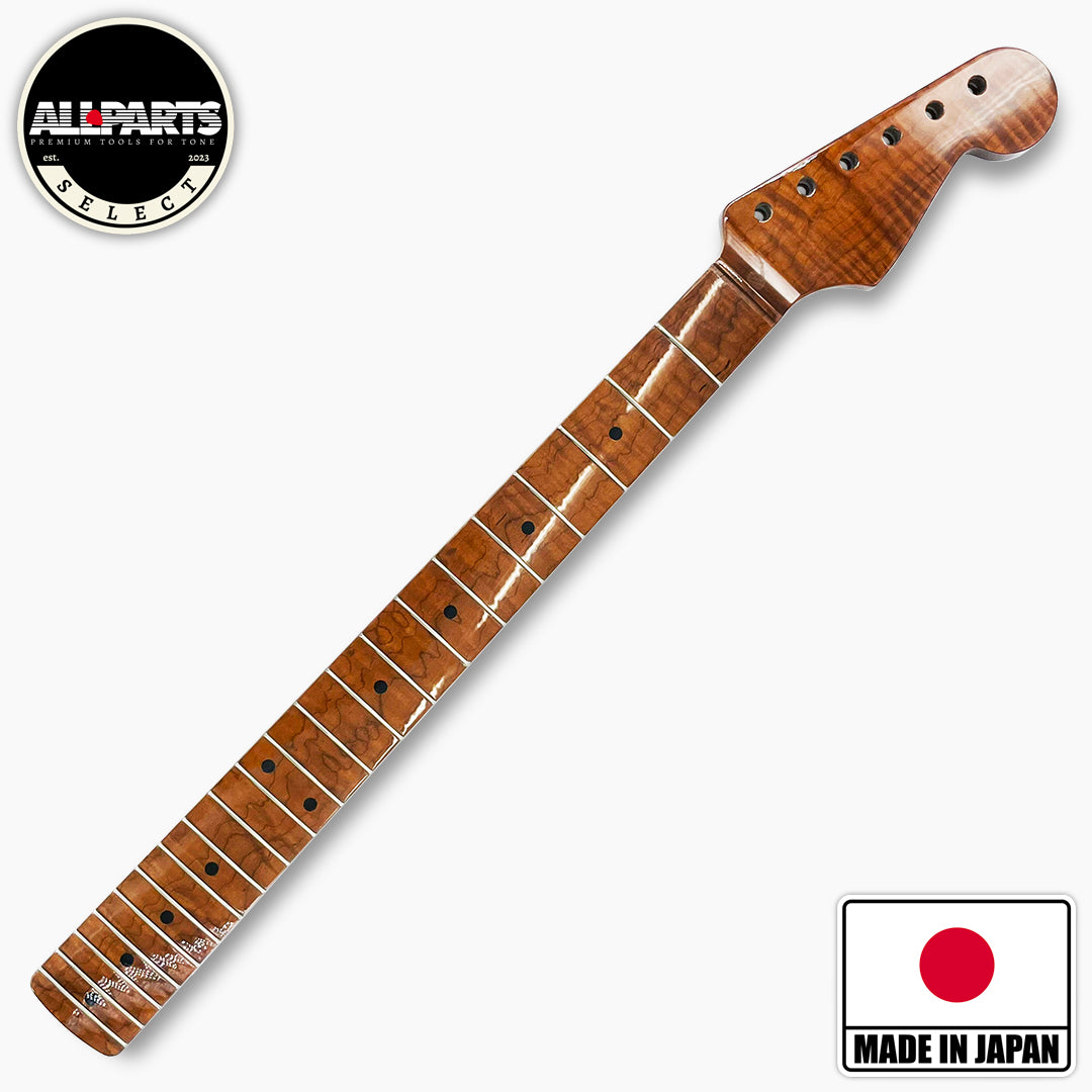 roasted flame maple premium guitar neck