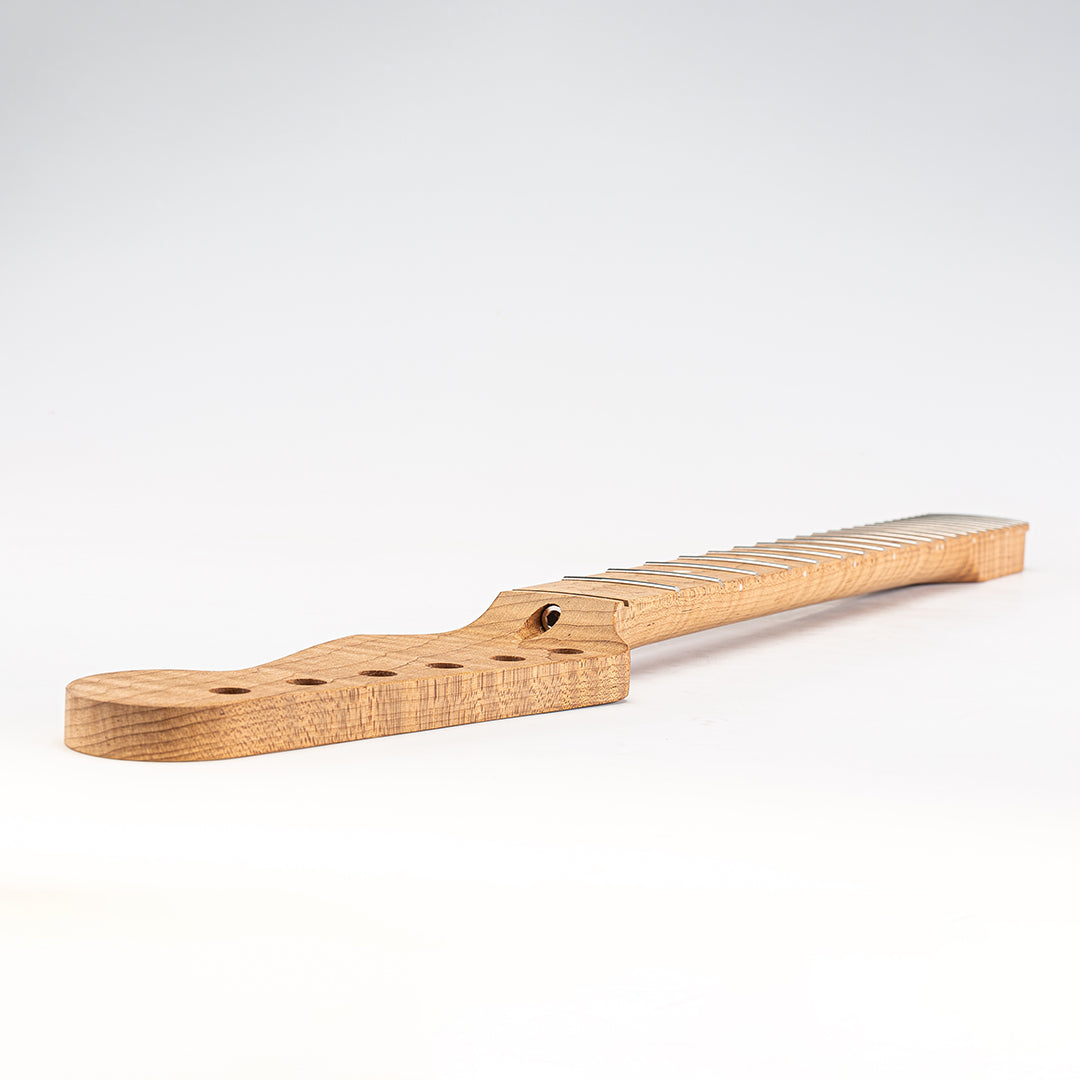 neck headstock front angled view