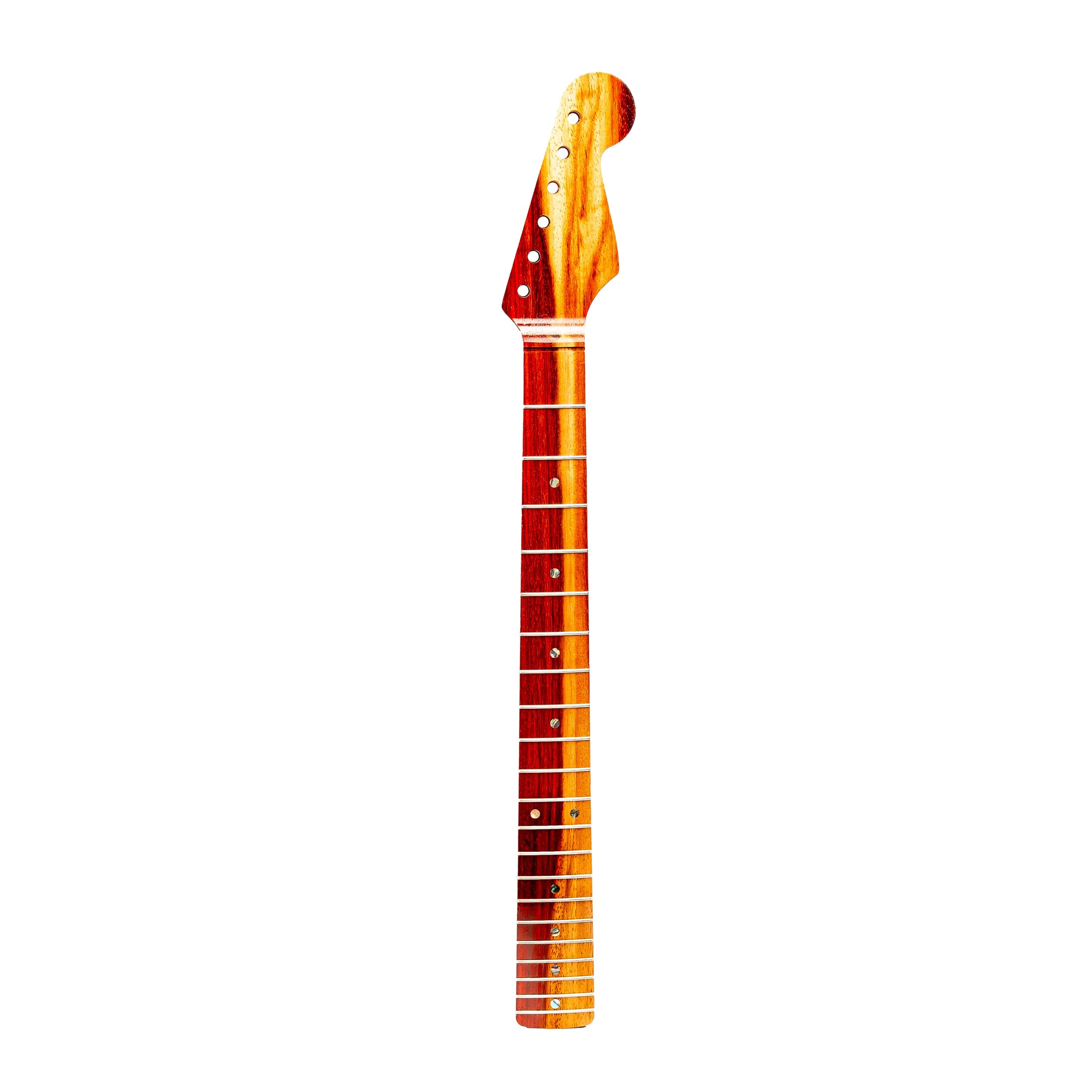 ap select padauk strat neck front view